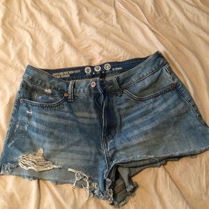High waisted mom style shorts